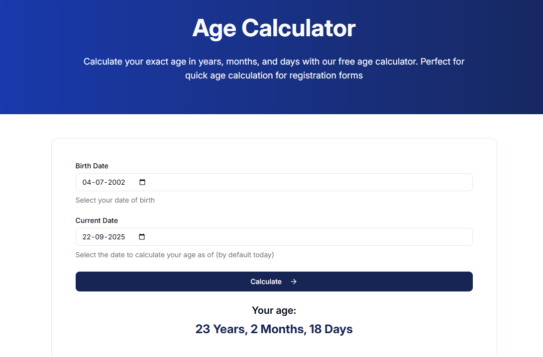 Age Calculator