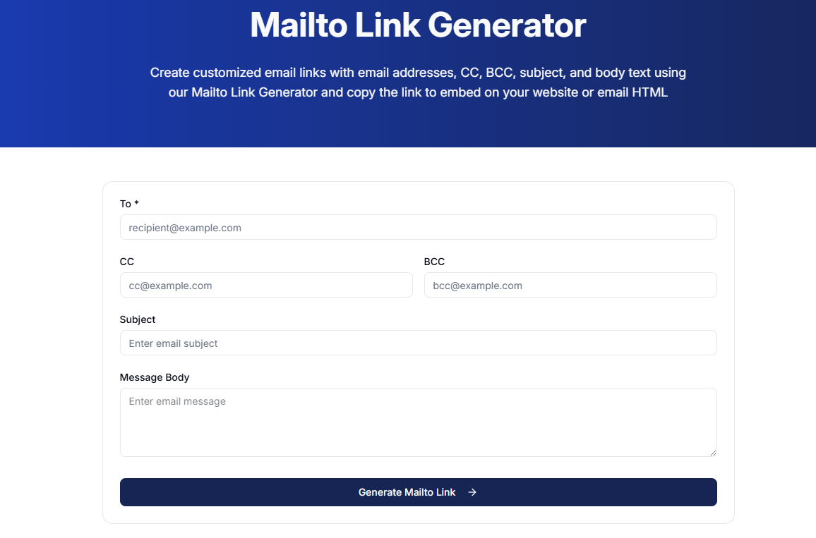 Mailto Link Generator